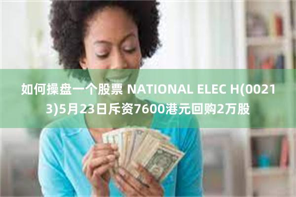 如何操盘一个股票 NATIONAL ELEC H(00213)5月23日斥资7600港元回购2万股